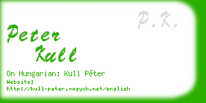 peter kull business card